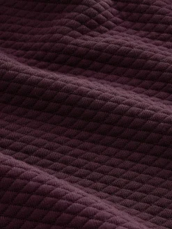 Online Next Burgundy Red Textured Overhead Hoodie