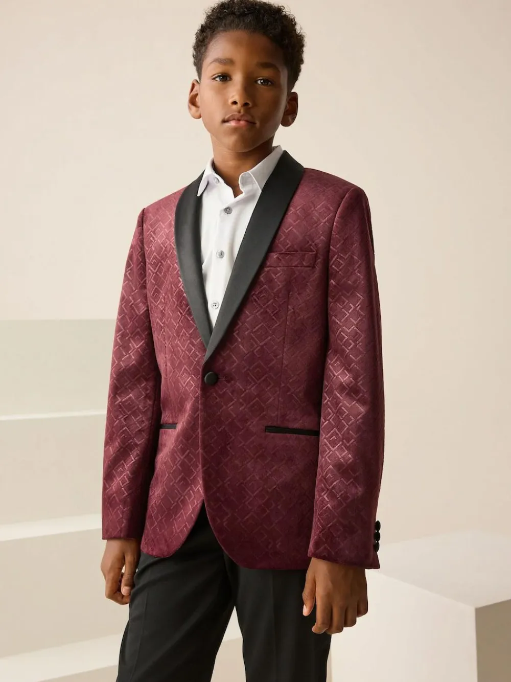 Next Textured Velvet Blazer (3-16yrs)^BOY Occasionwear|Suits & Vest