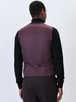 Next Burgundy Red Tuxedo Suit Waistcoat^ Vests