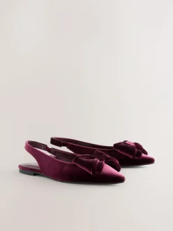 Next Forever Comfort® Point Toe Bow Slingback Flat Shoes^Women Flats|Occasionwear