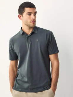 Next Burgundy Red/Charcoal Grey/Ecru Cream Regular Fit Short Sleeve Jersey Polo Shirts 3 Pack^ Tops & T-Shirts