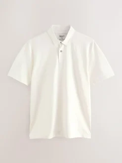 Next Burgundy Red/Charcoal Grey/Ecru Cream Regular Fit Short Sleeve Jersey Polo Shirts 3 Pack^ Tops & T-Shirts