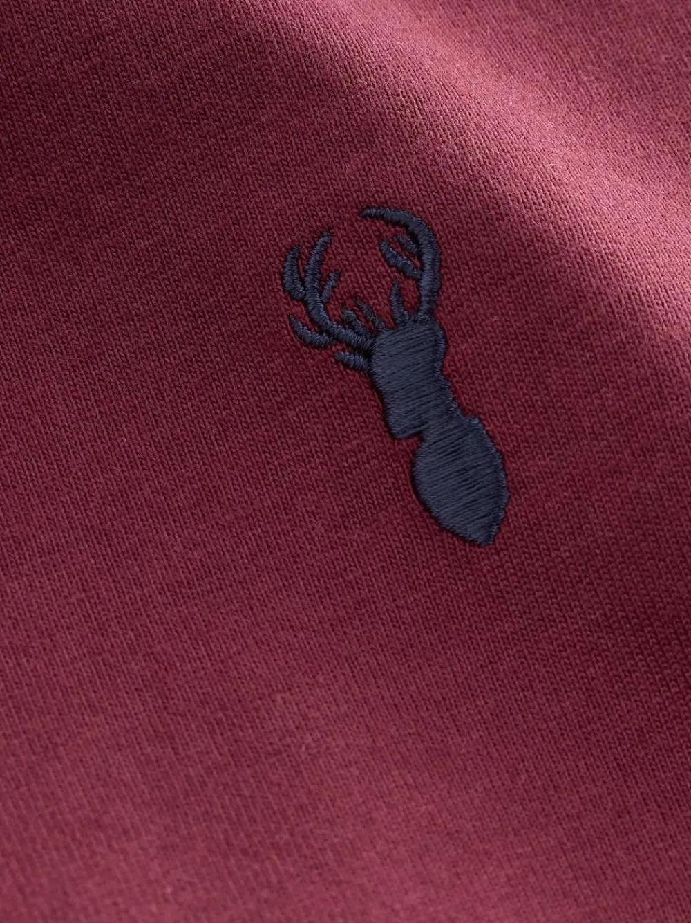 Next Burgundy Red/White Short Sleeve Stag Embroidered T-Shirts 4 Pack (3-16yrs)^BOY Tops|T-Shirts