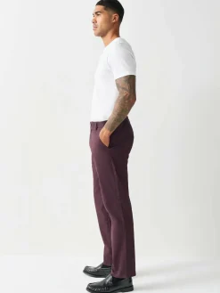 Sale Next Burgundy Straight Fit Stretch Chinos Trousers