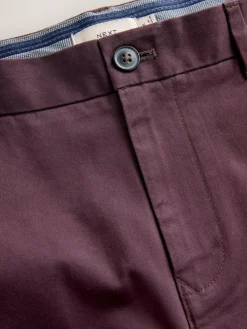 Sale Next Burgundy Straight Fit Stretch Chinos Trousers