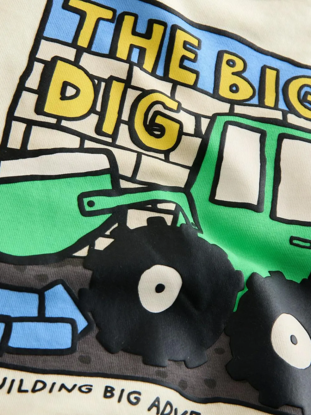 Next Buttermilk Yellow Digger Back Printed Crew Neck Jersey Sweatshirt (3mths-7yrs)^BOY Sweatshirts & Hoodies|Sweatshirts & Hoodies