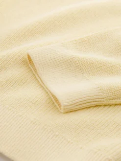 Best Next Buttermilk Yellow Without Stag Cotton Crew Neck Knitted Jumper (3-16yrs)