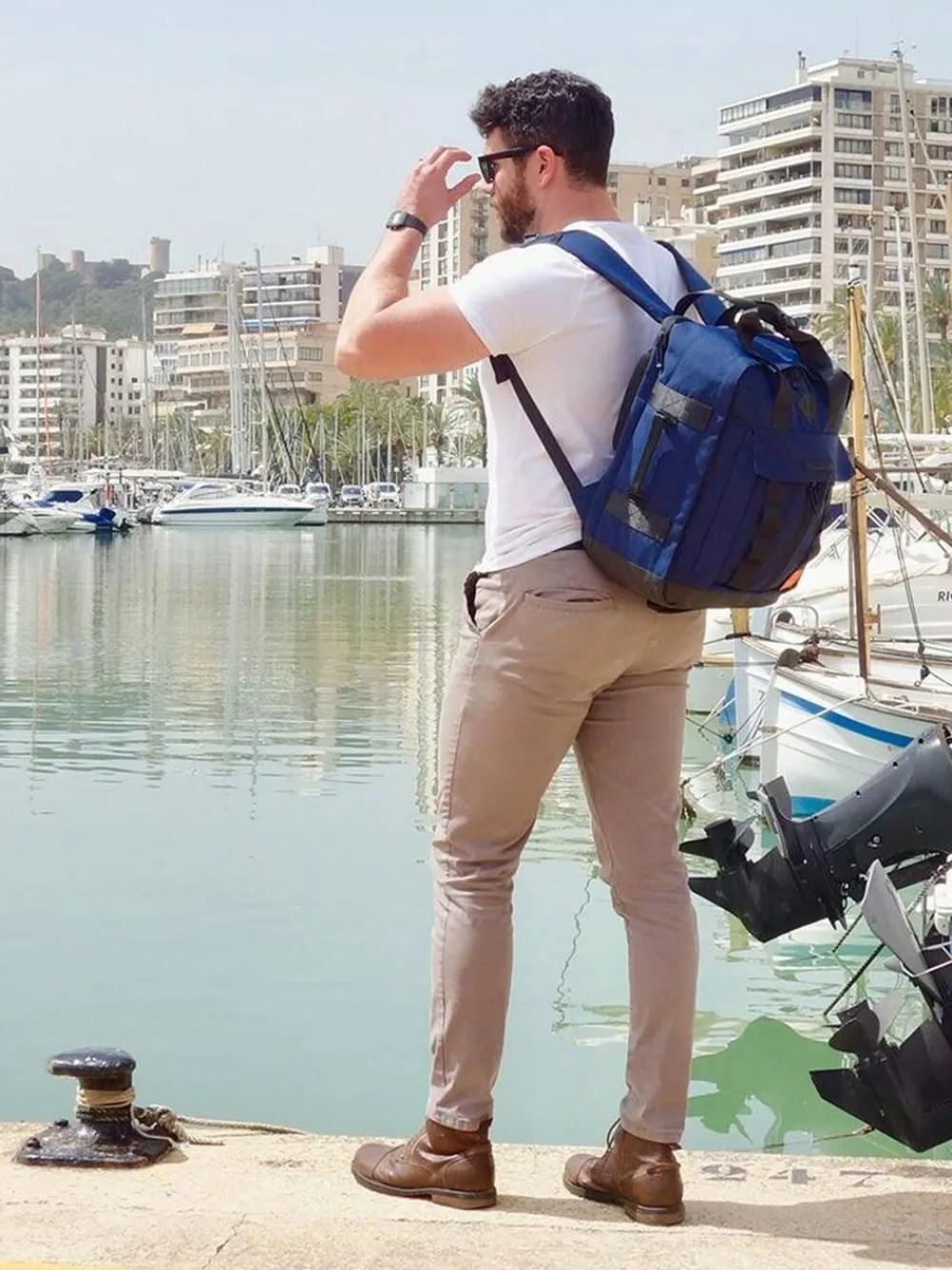 Discount Cabin Max Blue Memphis 24 Litre 40cm Travel Backpack