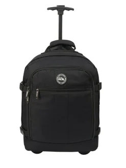 Sale Cabin Max Metz Underseat Hybrid 30 Litre Trolley Bag and Backpack Dark Black
