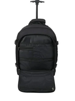 Sale Cabin Max Metz Underseat Hybrid 30 Litre Trolley Bag and Backpack Dark Black