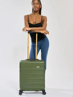 Sale Cabin Max Light Green Anode 40L ABS Cabin Carry On Hand 55x40x20cm Luggage