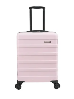 Cabin Max Pale Pink Anode 40L ABS Cabin Carry On Hand 55x40x20cm Luggage^Women Luggage