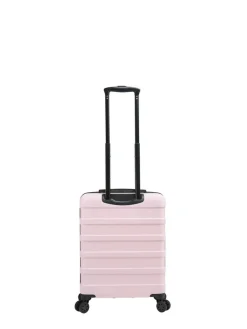 Cabin Max Pale Pink Anode 40L ABS Cabin Carry On Hand 55x40x20cm Luggage^Women Luggage