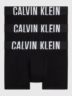 Sale Calvin Klein Black Intense Power Stretch Boxer Trunks 3 Pack