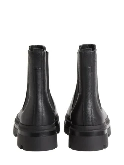 Calvin Klein Black Leather Airfit Lugged Chelsea Boots^ Boots|Boots