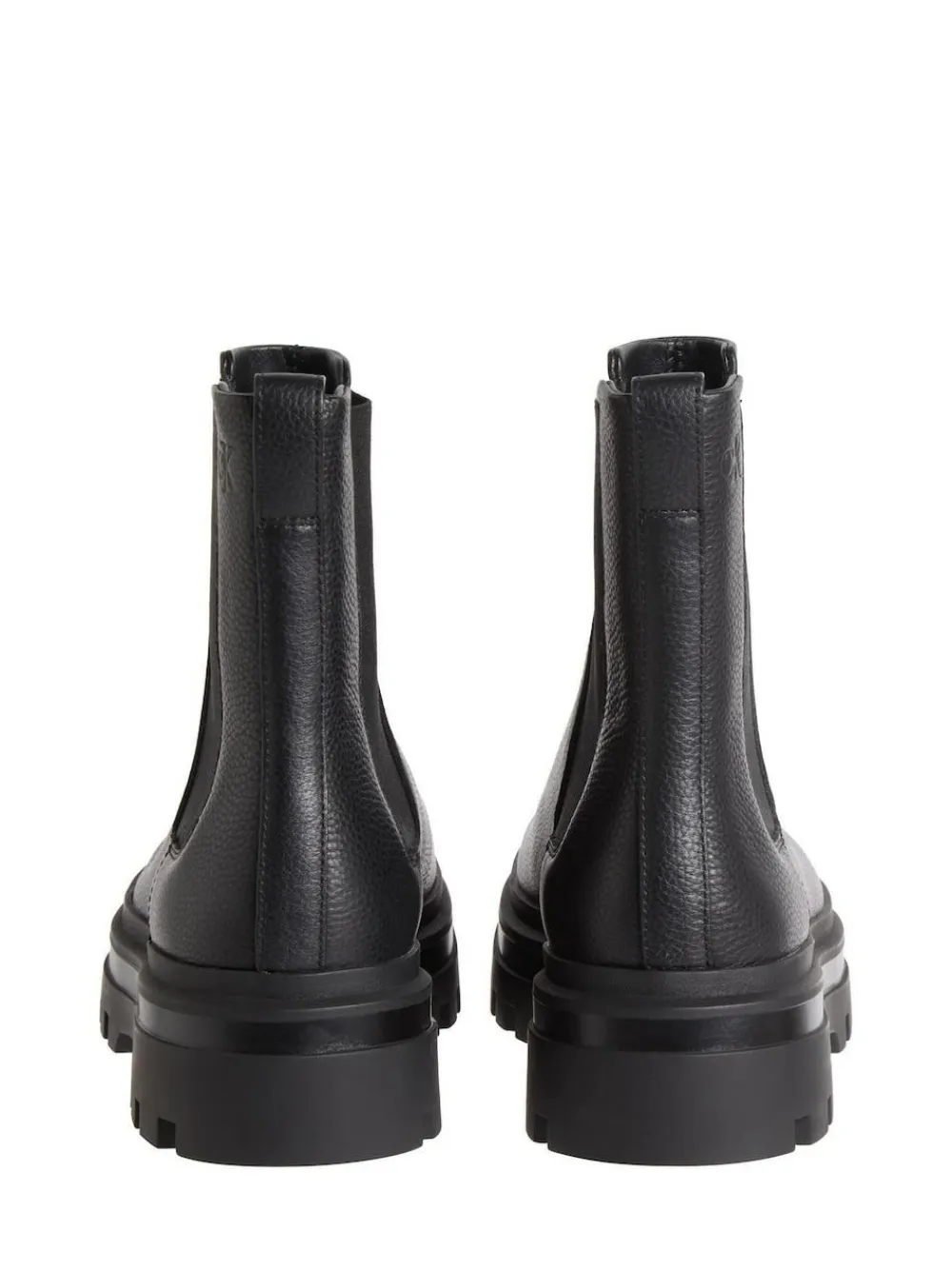 Calvin Klein Black Leather Airfit Lugged Chelsea Boots^ Boots|Boots