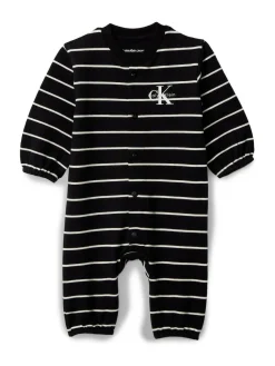 Calvin Klein Black Long Sleeve Monogram Bodysuit^BOY Bodysuits & Vests|Vests