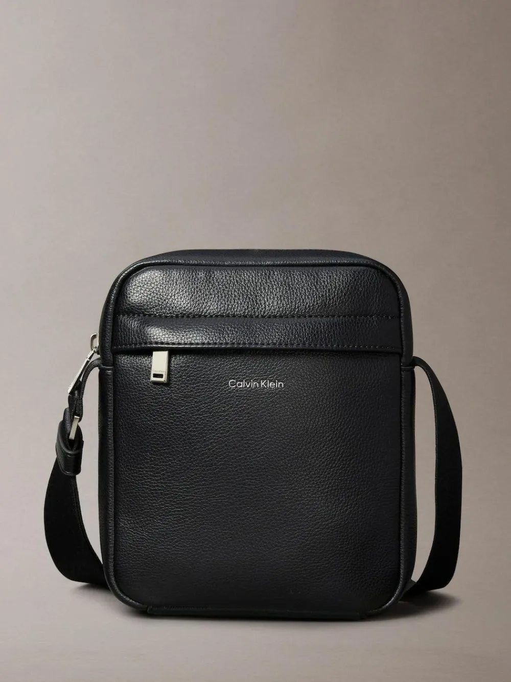 Sale Calvin Klein Black Raised Reporter Bag