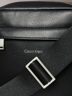 Sale Calvin Klein Black Raised Reporter Bag