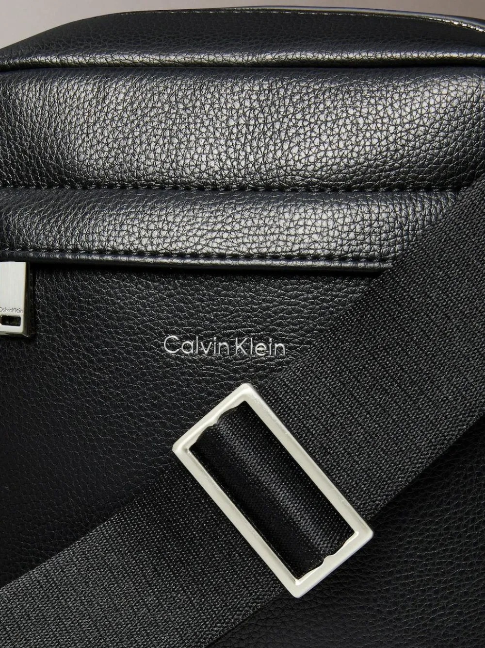 Sale Calvin Klein Black Raised Reporter Bag