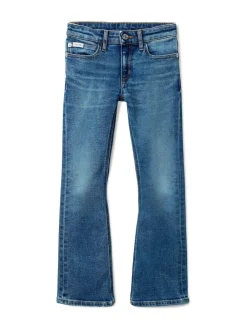 Outlet Calvin Klein Blue Mid Rise Flared Jeans