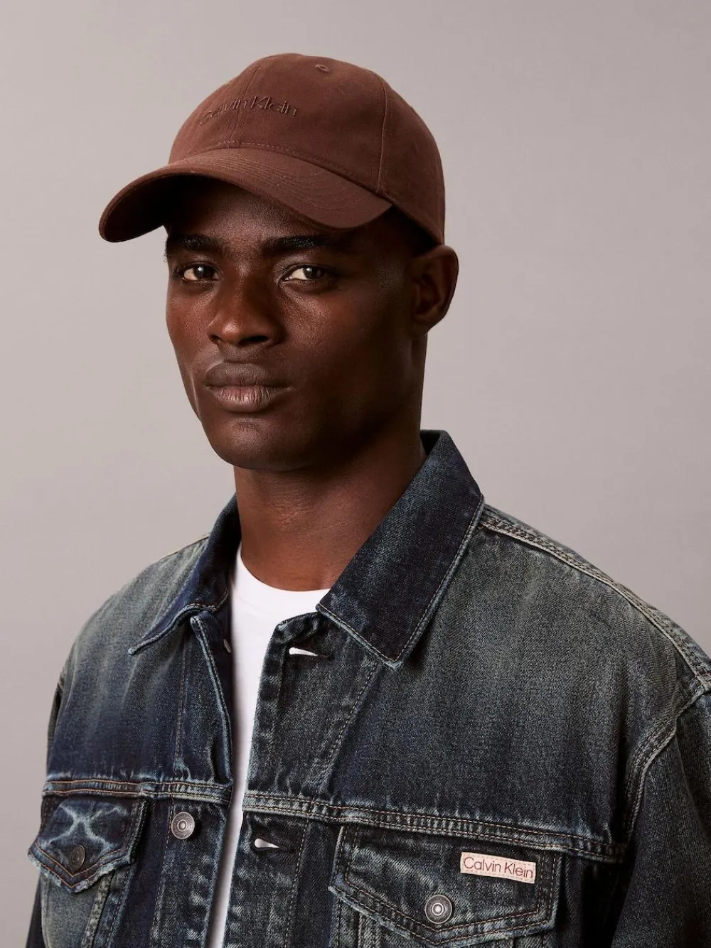 Calvin Klein Brown Logo Embroidery Baseball Cap