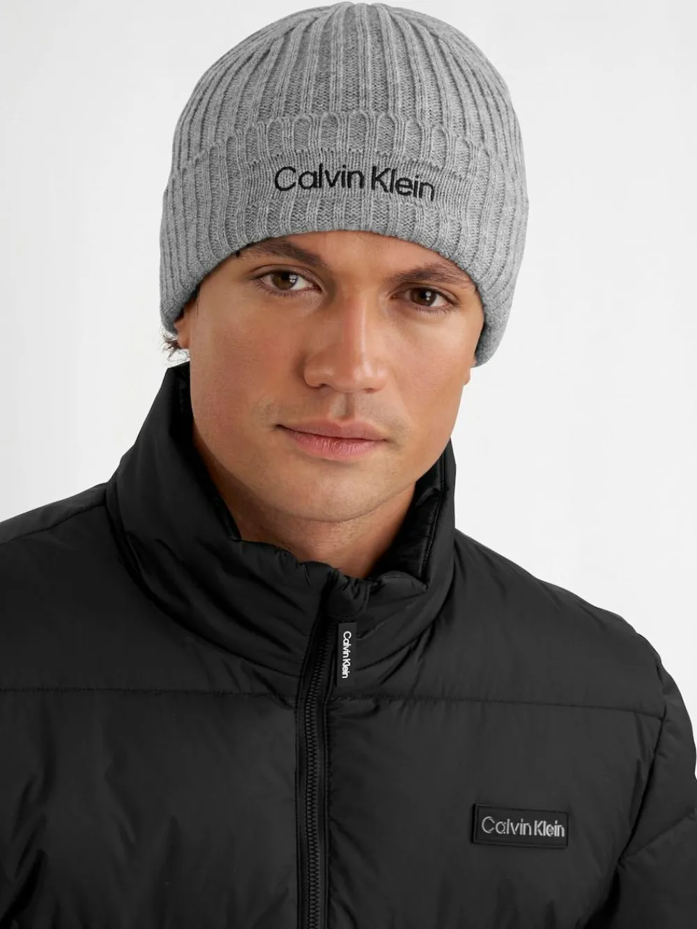 Hot Calvin Klein Golf Boyland Knitted Beanie Grey