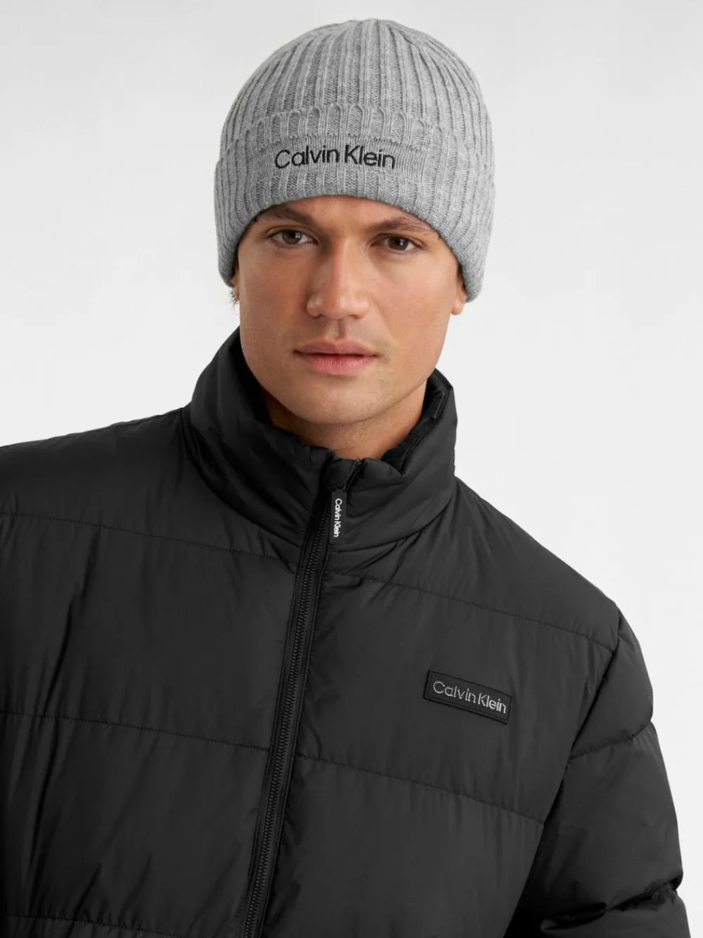 Hot Calvin Klein Golf Boyland Knitted Beanie Grey
