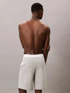 Outlet Calvin Klein Grey Lounge Icon Cotton Terry Sleep Shorts