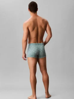 Online Calvin Klein Cotton Jersey Boxer Trunks 3 Pack Navy/Blue All Over Print/Grey