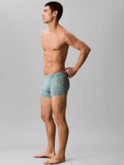 Online Calvin Klein Cotton Jersey Boxer Trunks 3 Pack Navy/Blue All Over Print/Grey