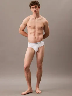 Online Calvin Klein 3 Pack Briefs - Icon Cotton Stretch White