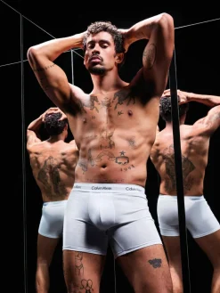 Outlet Calvin Klein Icon Cotton Stretch Boxer Briefs 3 Pack White