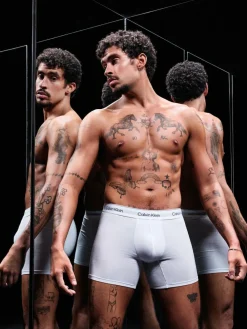 Outlet Calvin Klein Icon Cotton Stretch Boxer Briefs 3 Pack White