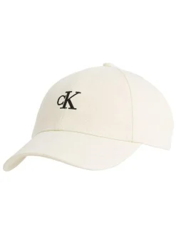 Calvin Klein White Twill Logo Cap^Women Hats