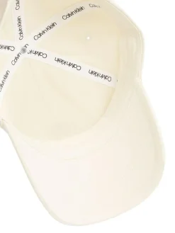 Calvin Klein White Twill Logo Cap^Women Hats