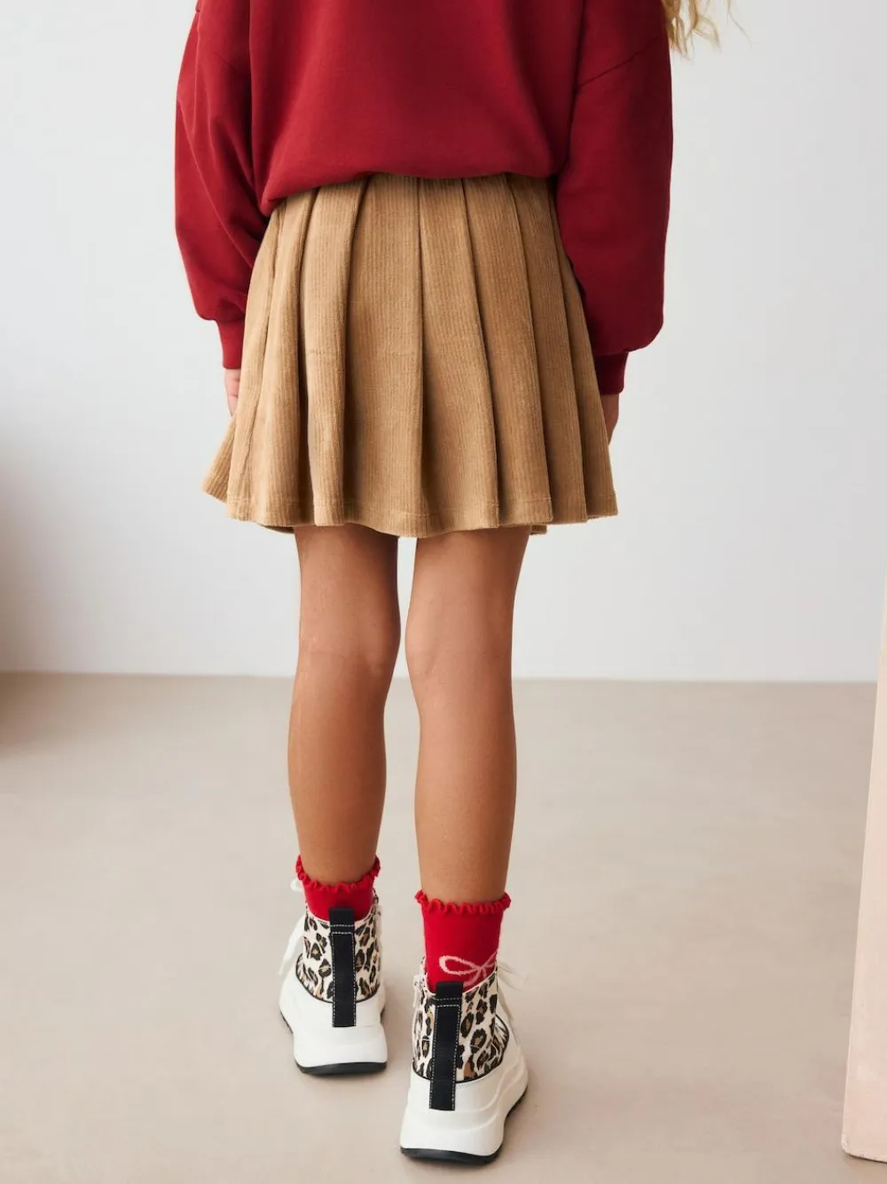 Online Next Cord Skirt (3-16yrs) Camel Brown
