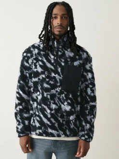 Outlet Next Zip Neck Printed Fleece Camouflage