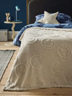 Clearance Next Carved Happy Faces Fleece Throw