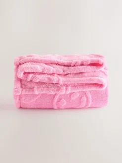 Next Carved Happy Faces Fleece Throw^ Cushions & Throws