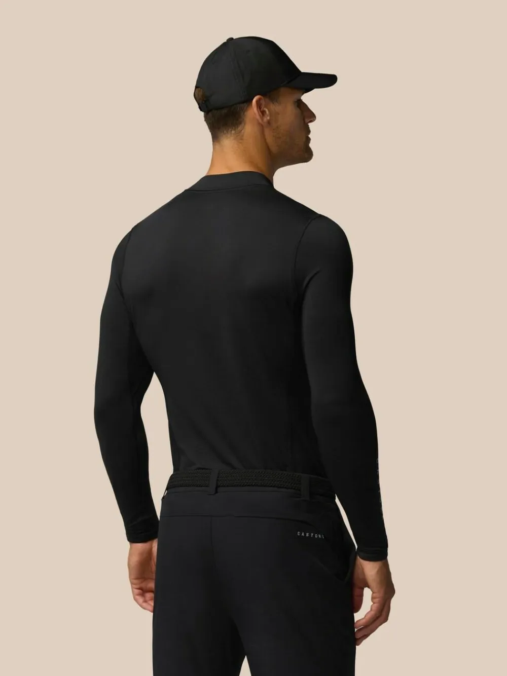 Clearance Castore Black Club Thermal Mock Neck Golf Base Layer