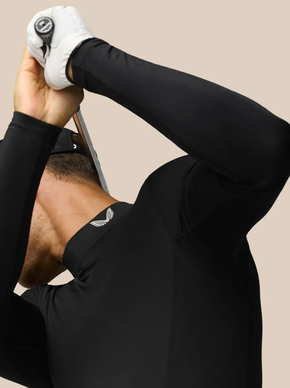 Clearance Castore Black Club Thermal Mock Neck Golf Base Layer