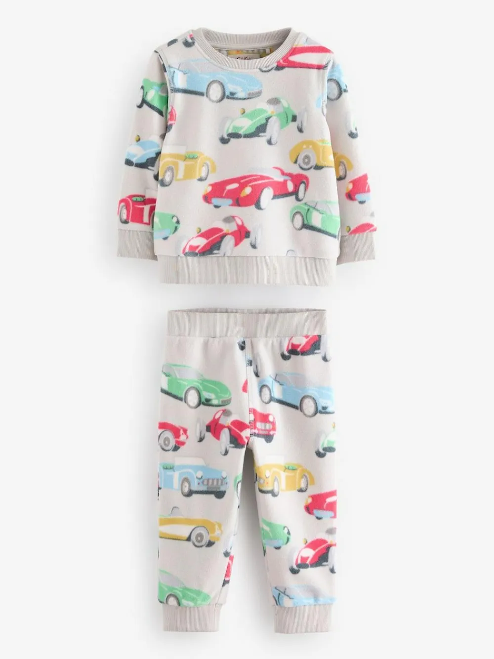 Next Cath Kidson Red/Ecru White Cars Single Cosy Fleece Pyjamas^BOY Nightwear