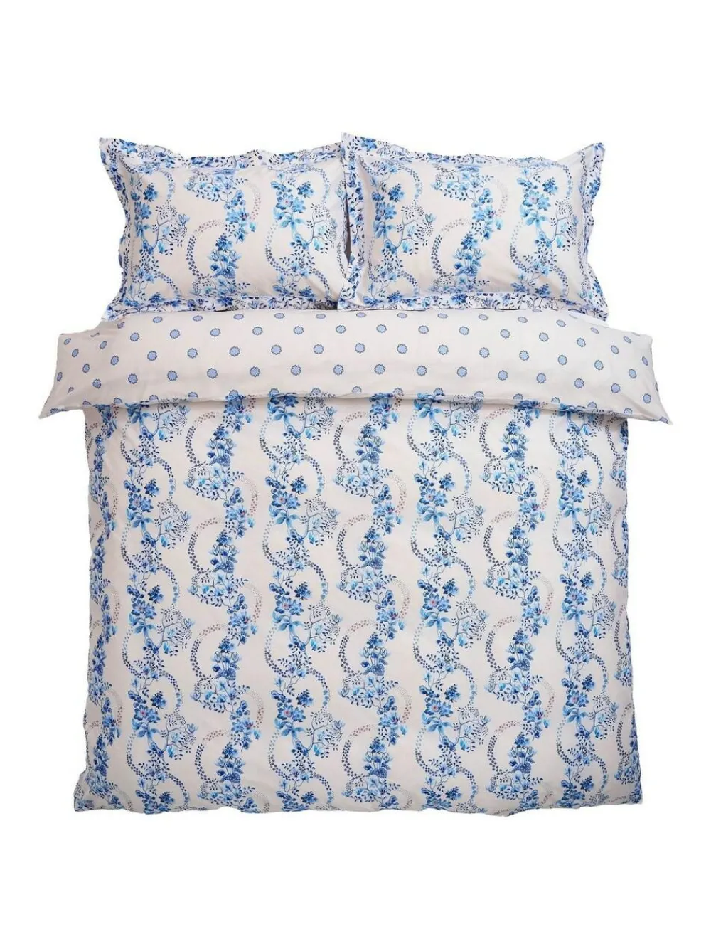 New Cath Kidston 180 Thread Count Duvet Cover and Pillowcase Set Blue Road Floral