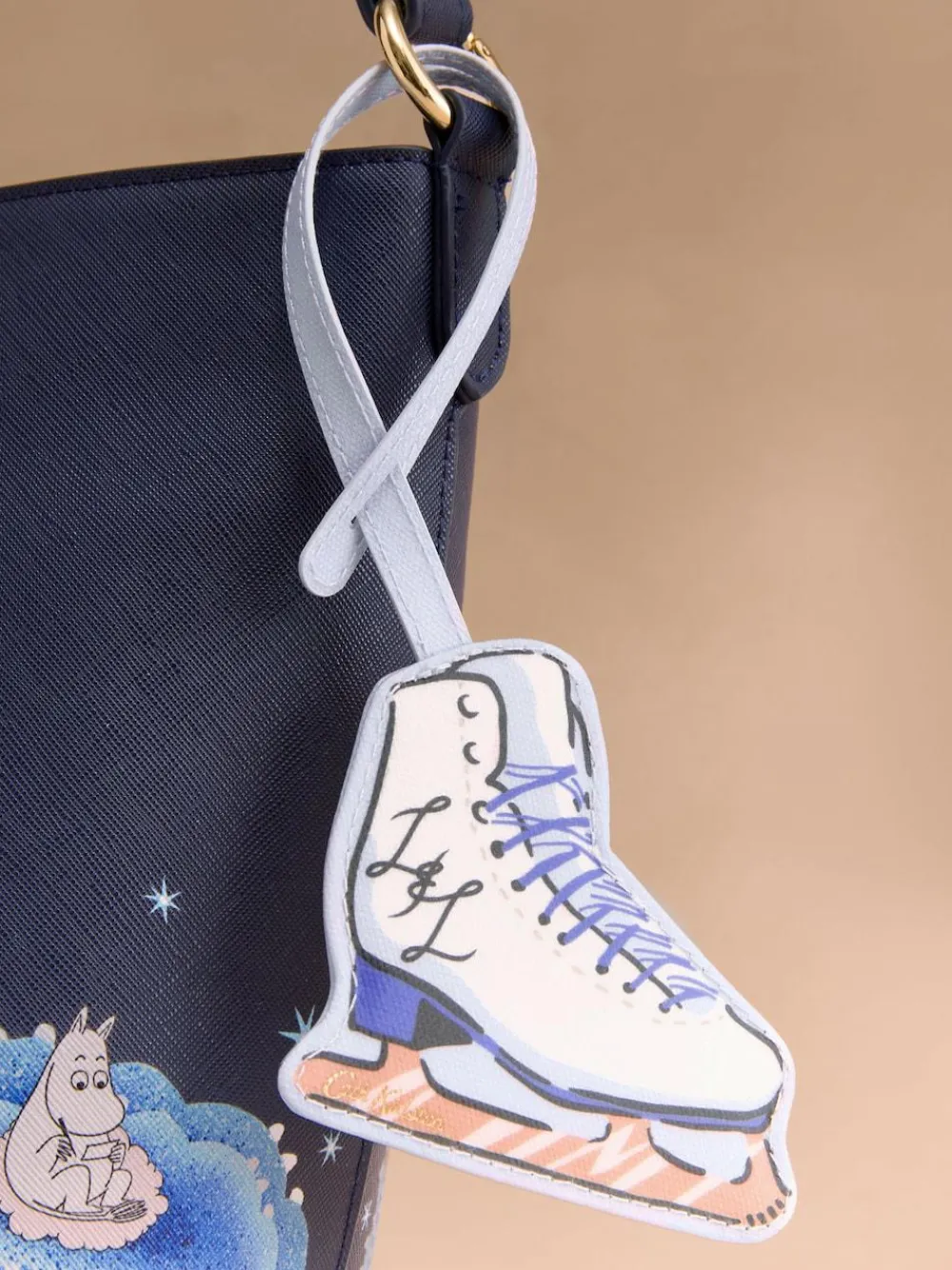 Hot Cath Kidston Blue/White Ice Skating Mirror Charm Bag