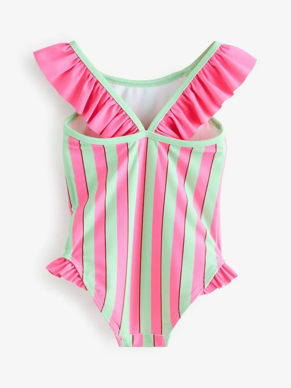 Outlet Cath Kidston Frill Swimsuit (3mths-7yrs) Pink/Green Stripe Panda