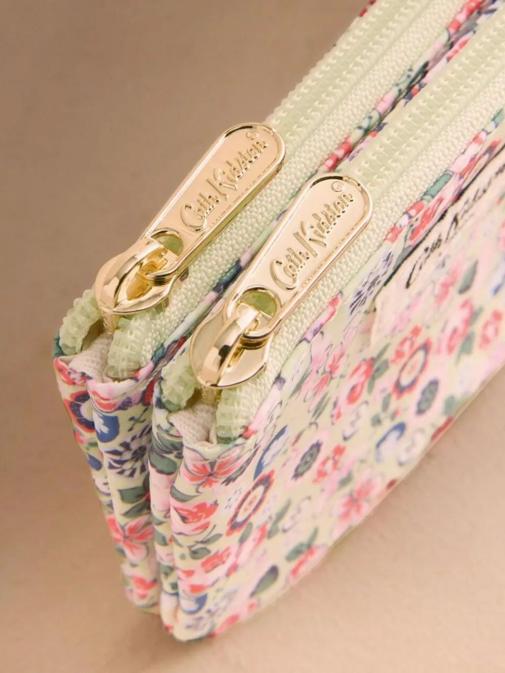 Cath Kidston Yellow Ditsy Double Zipped Purse^Women Purses
