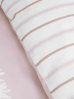 Catherine Lansfield Blush Pink Meadowsweet Floral Reversible Duvet Cover Set