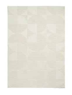 Online Catherine Lansfield Cream Retro Circles Washable Rug