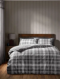 Catherine Lansfield Cosy Sherpa Check Duvet Cover Set^ Branded Bedlinen